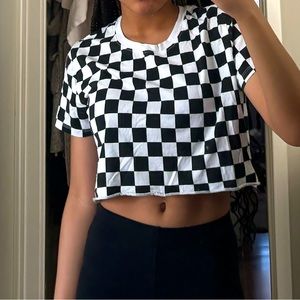 Cute checkered women’s crop top